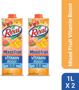 real mixed fruit  vitamin boost refreshing drink no preservatives 2 x 1 l