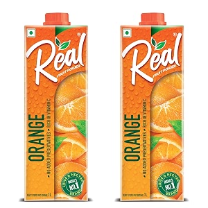 real orange fruit power 1l pack of 2