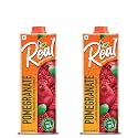 DABUR Real Pomegranate Fruit Juice -1L (Pack Of 2) | Rich In Vitamin C | No Added Preservatives, No Artificial Colors &amp; Flavours | Goodness Of Best Fruits | Daily Dose Of Fruit Nutrition