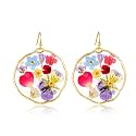 Real Pressed Flower Earrings for Women, Handmade Boho Chic Dangle Design, Unique Floral Jewelry, Cute and Thoughtful Gift for Christmas, Valentine’s &amp; Mother’s Day