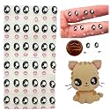 Realistic 3D Resin Eyes with Pupil & Pink Cheeks – Fixed Self-Adhesive Craft Accessories for Amigurumi, Polymer Clay, Cold Porcelain & Sculpting (36 Pcs/18 Pairs, 5mm) DIY Supplies 314-5
