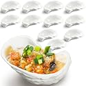 Reallnaive 12 Pcs Ceramic Oyster Shells Reusable Oyster Grilling Shells Large Clam Baking Dish Platter Plate for Cooking Shrimp Scallops Clams Seafood of All Kind