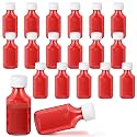 Reallnaive 20 Pcs 2 oz Liquid Medicine Bottles with Caps, Amber