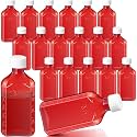Reallnaive 20 Pcs 6 oz Liquid Medicine Bottles with Caps, Amber