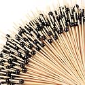 Reallnaive 300 Pcs Pearl Cocktail Picks 4.7Inch, 0.3" Bead, Black