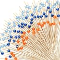 Reallnaive 300 Pcs Pearl Cocktail Picks 4.7Inch, 0.3" Bead, Classic Color