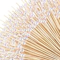 Reallnaive 300 Pcs Pearl Cocktail Picks 4.7Inch, 0.3" Bead, Clear Bubble