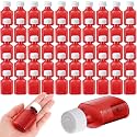 Reallnaive 50 Pcs 1 oz Liquid Medicine Bottles with Caps, Amber