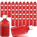 Reallnaive 50 Pcs 6 oz Liquid Medicine Bottles with Caps, Amber