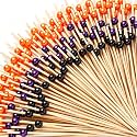 Reallnaive 600 Pcs Pearl Cocktail Picks 4.7Inch, 0.3" Bead, Halloween Color