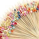 Reallnaive 600 Pcs Pearl Cocktail Picks 4.7Inch, 0.3" Bead, Colored