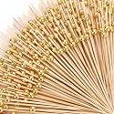 Reallnaive 600 Pcs Pearl Cocktail Picks 4.7Inch, 0.3" Bead, Gold
