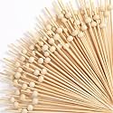 Reallnaive 600 Pcs Pearl Cocktail Picks 4.7Inch, 0.3" Bead, Wood Color