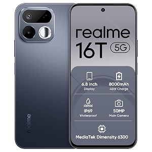 realme 16T 5G Smartphone 8GB256GB 8000mAh Battery45W
