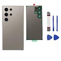 Rear Back Glass Replacement for Samsung Galaxy S24 Ultra 5G, Light Gray