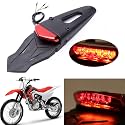 Motorcycle Rear Fender Mount Red LED Tail Light Brake Lamp Turn Signals License Plate Lights for Custom Off-Road Motorcycle Dirt Bike