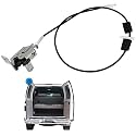 Rear Left Cargo Door Upper Latch w/Cable 6C2Z-1543286-AA for Ford E150 E250 E350 1998-2009, for 2002-2009 E-450 Super Duty, Back Door Latch Lock Cable Assembly