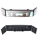 Rear View Mirror, 15-inch Clip on Rearview Mirrors, Wide Angle Curved Rearview Mirror, Interior Blind Spot Mirrors for Car