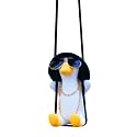 Rear View Mirror Hanging Accessories of Cool Swinging Duck Car Hanging Ornament Cute Car Accessories for Teens Men Women Mirror Hanging Funny Truck Pendant Charms(D)