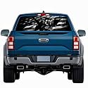 Rear Window Decals for Trucks - 65x17.3 in Back Window Decals Fit Most Pickup Trucks SUV, Vinyl American Skull Flag Back Window Decal for Car Personalized Decoration - Skull Decal-8-S