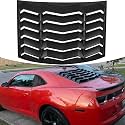 Rear Window Louvers for Chevrolet Chevy Camaro 2010 2011 2012 2013 2014 2015 ABS Windshield Sun Shade Cover Lambo Style Matte Black