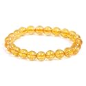 REBUY Natural Citrine Bracelet Crystal Gemstone for Men &amp; Women | Bead Size 8 MM