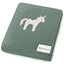 Receiving Blanket for Baby Girls and Boys 100% Cotton Buttery Soft Cozy Receiving Swaddle Crib Stroller Blanket for Shower Gift Registry for Newborns, Infants, Toddlers (Unicorn - Sage)