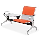Reception Chair with Table - PU Leather Guest Bench for Hospitals, Salons, and Conference Waiting Areas - Stylish and Comfortable Seating Solution