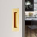 Recessed Finger Flush Pulls，Pocket Door Handles，for Sliding Barn Doors Handle, Bifold Doors Stainless Steel Rectangular Door Pulls Hardware (Gold, 6 Inch - 2p)