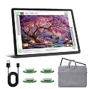 Rechargeable A4 Diamond Art Light Board with Carry Bag, 9000 Lux Tracing Light Box with Side Physical Buttons, 3 Colors & 6 Levels of Brightness, LED Light Pad for Diamond Painting, Weeding Vinyl