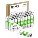 Rechargeable AA Batteries 2000mAh – Pre-Charged – Re-use 1000+ Times – Retains Power After 6 Years – Rechargeable NiMH Battery AA – Pack of 24