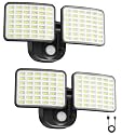 Rechargeable Battery Operated Light, 2500&amp;4000LM Motion Sensor Security Light(1-3 Months Endurance), USB Charging LED Flood Outdoor for Garage/Yard/Entryways/Patio/Garden (2 Pack)