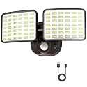 Rechargeable Battery Operated Motion Light 2500LM &amp; 4000LM Motion Sensor Security Light(1-3 Months Endurance) USB Charging LED Flood Light Outdoor (Brown) 1 Pack