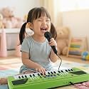 Rechargeable Electronic Keyboard Piano for Kids | HL-55 Musical Toy Piano with Built-in Speaker, Microphone Support, LED Indicators &amp; Multiple Music Modes | Beginner Learning Keyboard for Kids