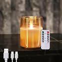 Glass Rechargeable Flameless Candles Type-c Rechargeable Candle with Remote