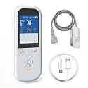 Rechargeable Handheld Pulse Oximeter Medical Grade Fingertip for Adults, Continuous Monitoring SpO2 & Pulse Rate Reading with Adjustable Alarm, OLED Display Data Traceability Blood Oxygen Saturation Monitor