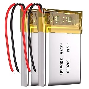 lipo rechargeable battery 37 v 300 mah pack of 2  micro cell 32206 mm  replacement battery for small electronics  for camera batteries headphone battery