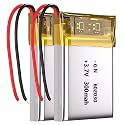 Lipo Rechargeable Battery 3.7 V 300 mAh (Pack of 2) | Micro Cell 32×20×6 mm | Replacement Battery for Small Electronics | for Camera Batteries, Headphone Battery