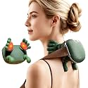 Electric Neck & Shoulder Massager with Heat, 4D Deep Tissue Shiatsu Back Massager, Rechargeable Massage Machine, Bionic Palm Design, Type-C Fast Charging