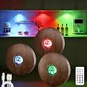 UNUSROOM Rechargeable RGB Puck Lights with Remote Control, Wireless Under Cabinet Lighting,13 Color Changing Lights with Dimmer, Timer,2000mAh Battery Operated Tap Lights for Kitchen