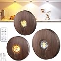 UNUSROOM Rechargeable Puck Lights with Remote Control,2000mAh High Capacity Battery Operated LED Under Cabinet Lighting,Dimmable Tap Stick On&amp; Wireless Closet Light for Kitchen Counter