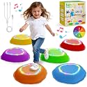 Rechargeable Stepping Stones for Kids, 6pcs Music and Light Up Non-Slip Balance Sensory Toys for Toddler, Kids Indoor and Outdoor Play Equipment, Birthday Gifts Toys for 2 3 4 5+ Year Old Kids