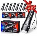 RECHOO Tactical Flashlight 8Pk，Super Bight Zoomable 5 Modes Flashlight