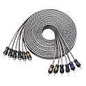 Recoil RCI617 99.99% Oxygen Free Copper 17ft 6-Channel RCA Audio Cable, Twisted Pair with Noise Reduction