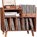 Record Player Stand, Large Record Player Table Cabinet (Brown)