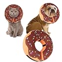 Recovery Donut Collar for Dogs &amp; Cat,Inflatable Dog Cone Collar Alternative After Surgery,Soft Dog Cone for Large Medium Small Pet, Adjustable Pet Neck Donut(Brown,Large)