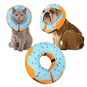 Recovery Donut Collar for Dogs &amp; Cat,Inflatable Dog Cone Collar Alternative After Surgery,Soft Cone for Large Medium Small Dog,Adjustable Pet Neck Donut(Blue,Medium)