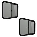 RecPro 30" x 24" RV Teardrop Window w/ Trim Kit
