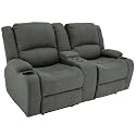 RecPro Charles 67in Powered RV Wall Hugger Recliner Loveseat, Fossil Cloth