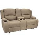 RecPro Charles 70" Powered RV Reclining Loveseat Sofa Cloth Oatmeal